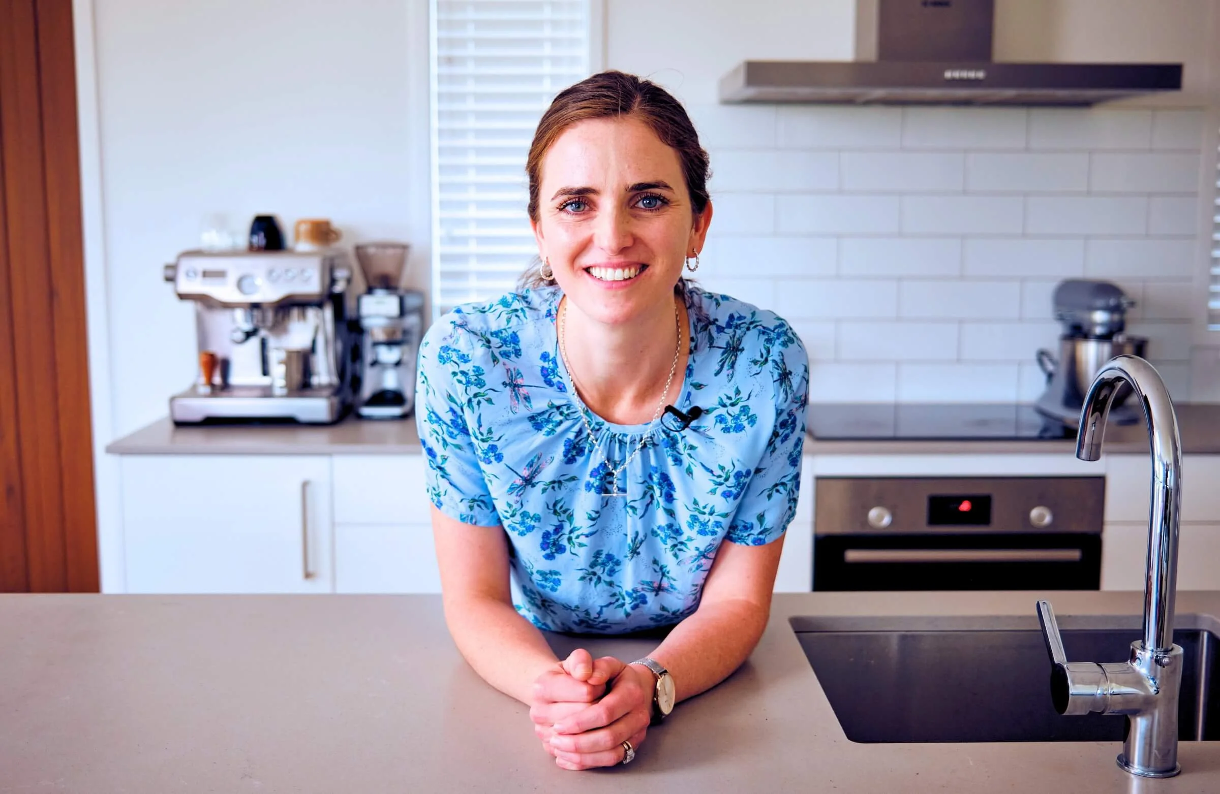 Julia Scott in her kitchen